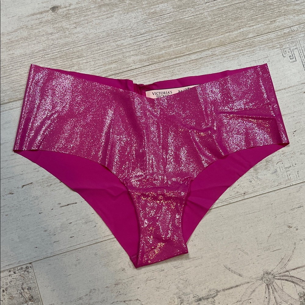 Victoria's Secret Pink Glitter Cheeky Panties Size Medium